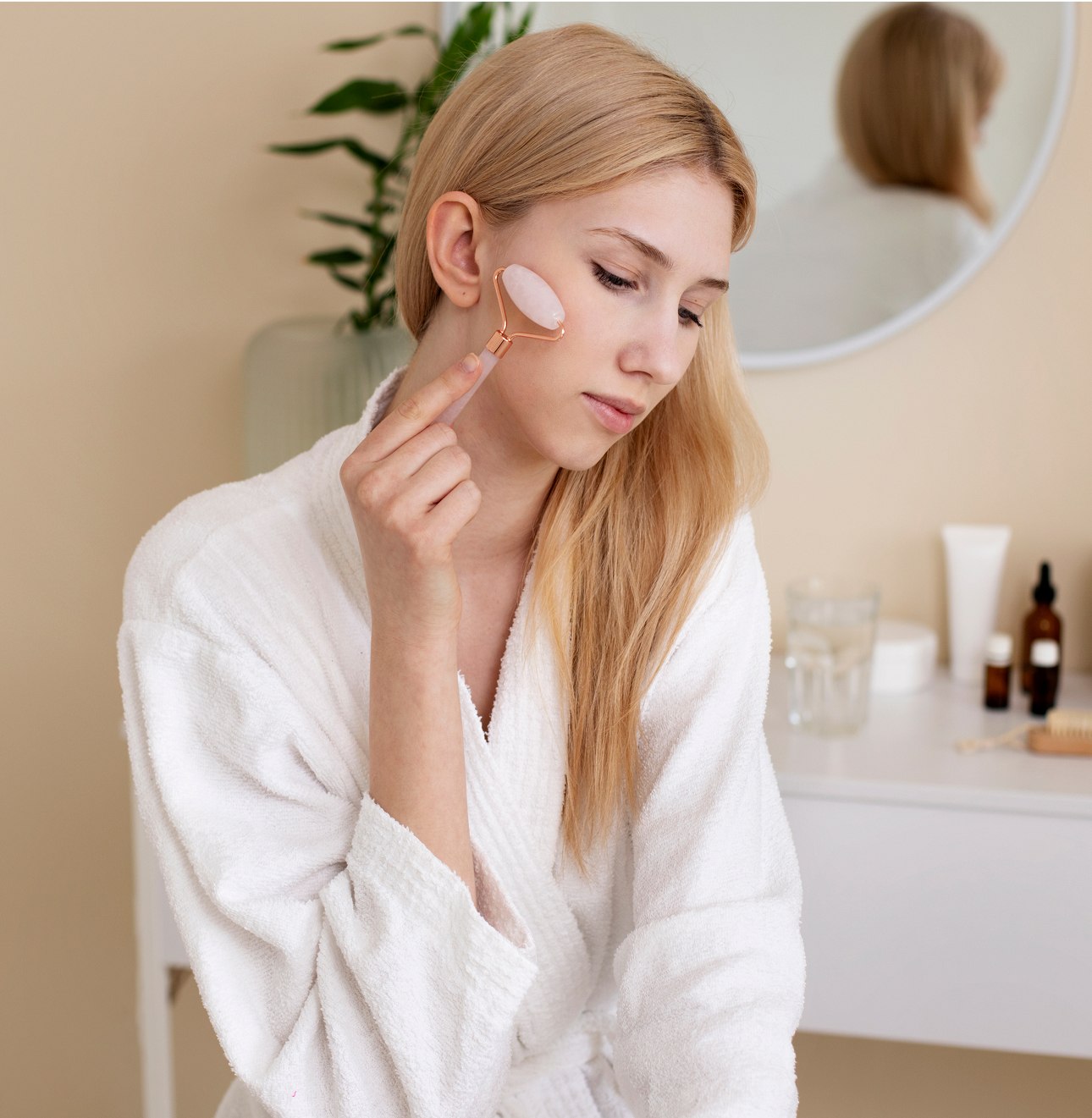 Natural botanical ingredients used in Glowvi skincare products